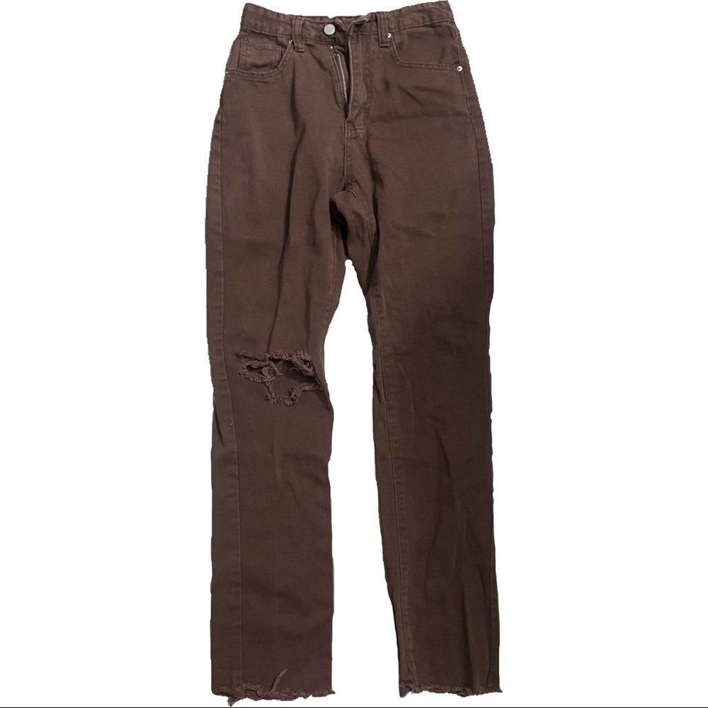 Brown Striaght Leg Jeans
